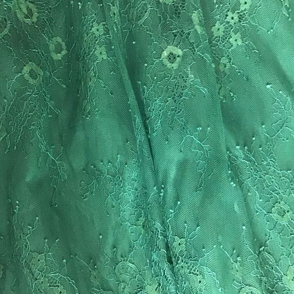 MONIDUE LHUILIER Dress Fit & Flare Emerald Lace Top Sleeveless MSRP 495 Size 20 - Picture 8 of 13